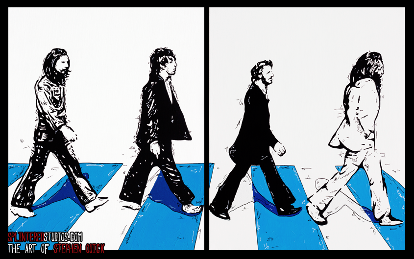 The Beatles Abbey Road painting