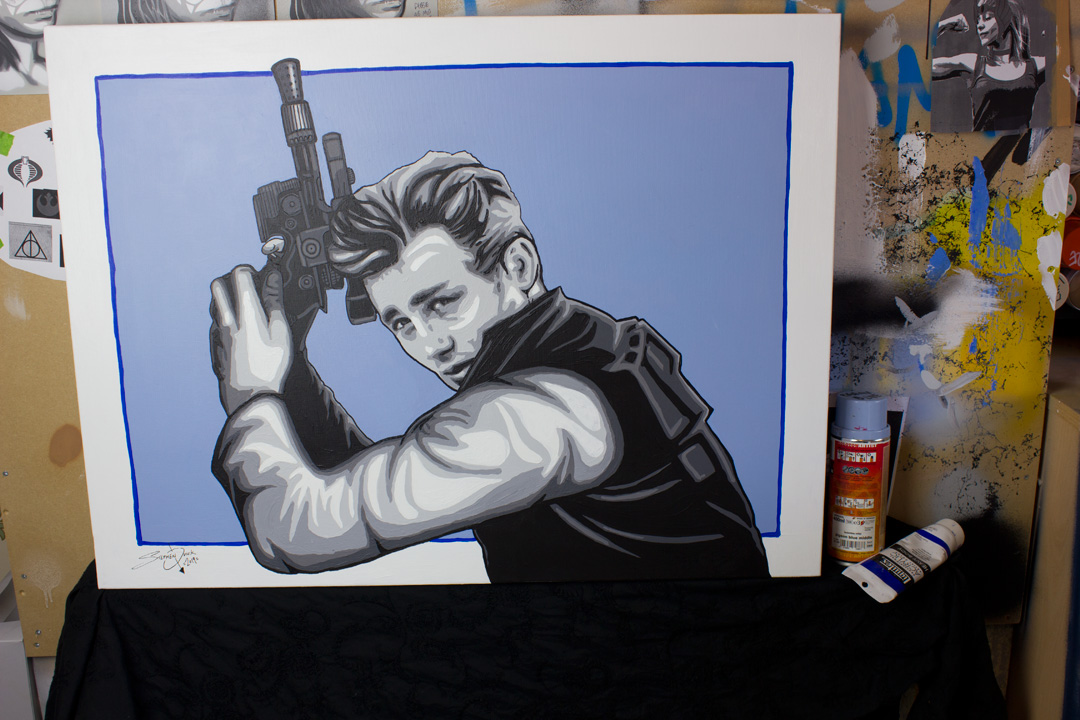 James Dean Solo - Star Wars Mash Up Painting