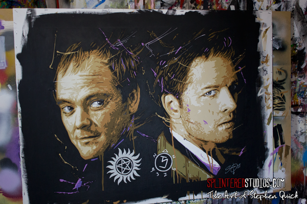 Supernatural Castiel and Crowley Art Painting