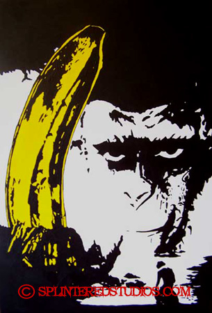 Planet of the apes, banana paordy art