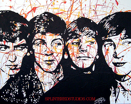 The Beatles Absract painting