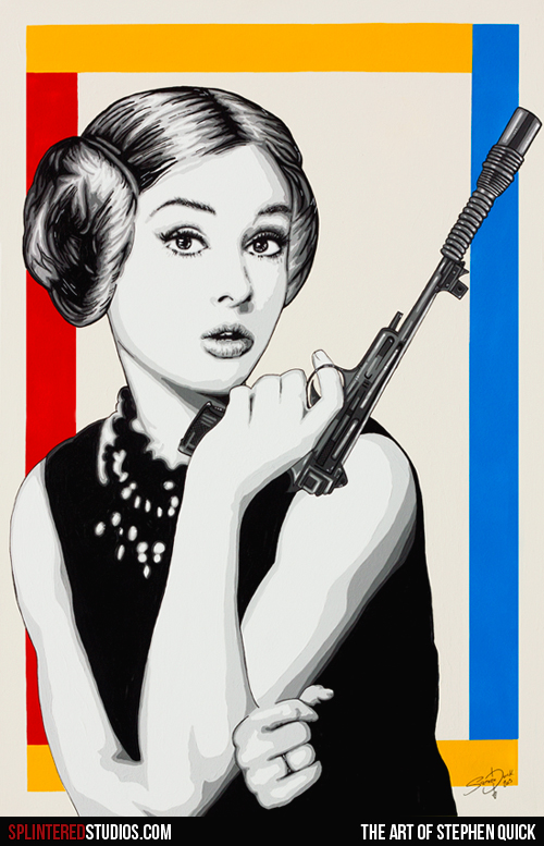 Princess Leia Hepburn Painting