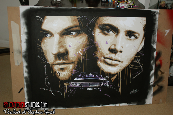 Sam and Dean Supernatural Painting
