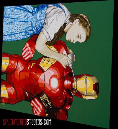 Iron Man / Tin Man Parody Painting