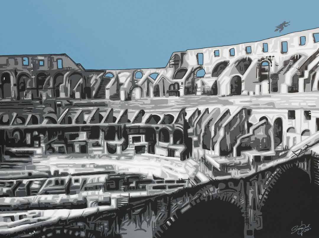 Colosseum Painting with Harry Potter 