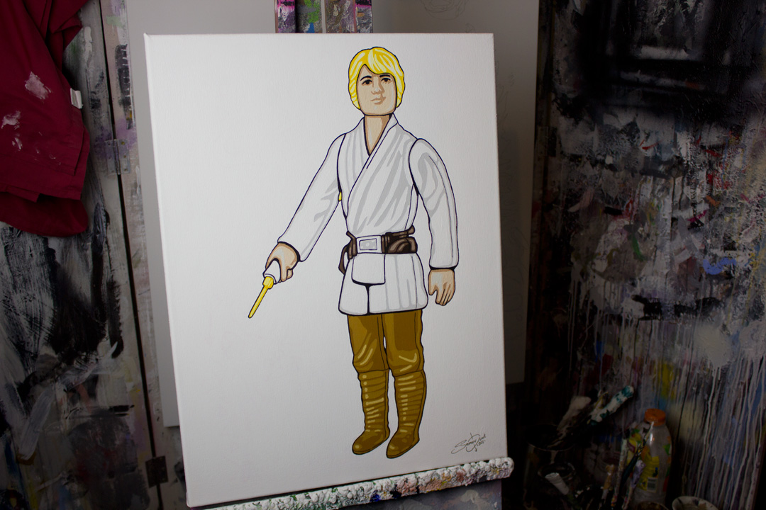Luke Skywalker Kenner Figure Painting